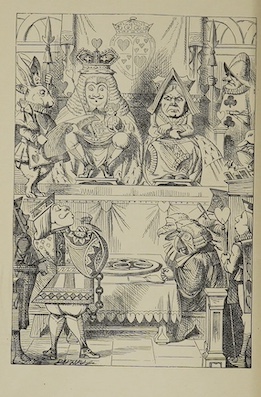 Carroll, Lewis – Alice's Adventures in Wonderland, ill. Tenniel, 1937, Bayntun and Riviere gilt crushed blue morocco with presentation to Group Captain R.W.G.Lywood, Empire Flying School, 1944